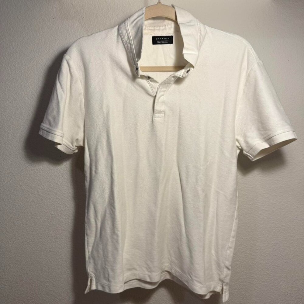 Zara Men's White Polo-shirts